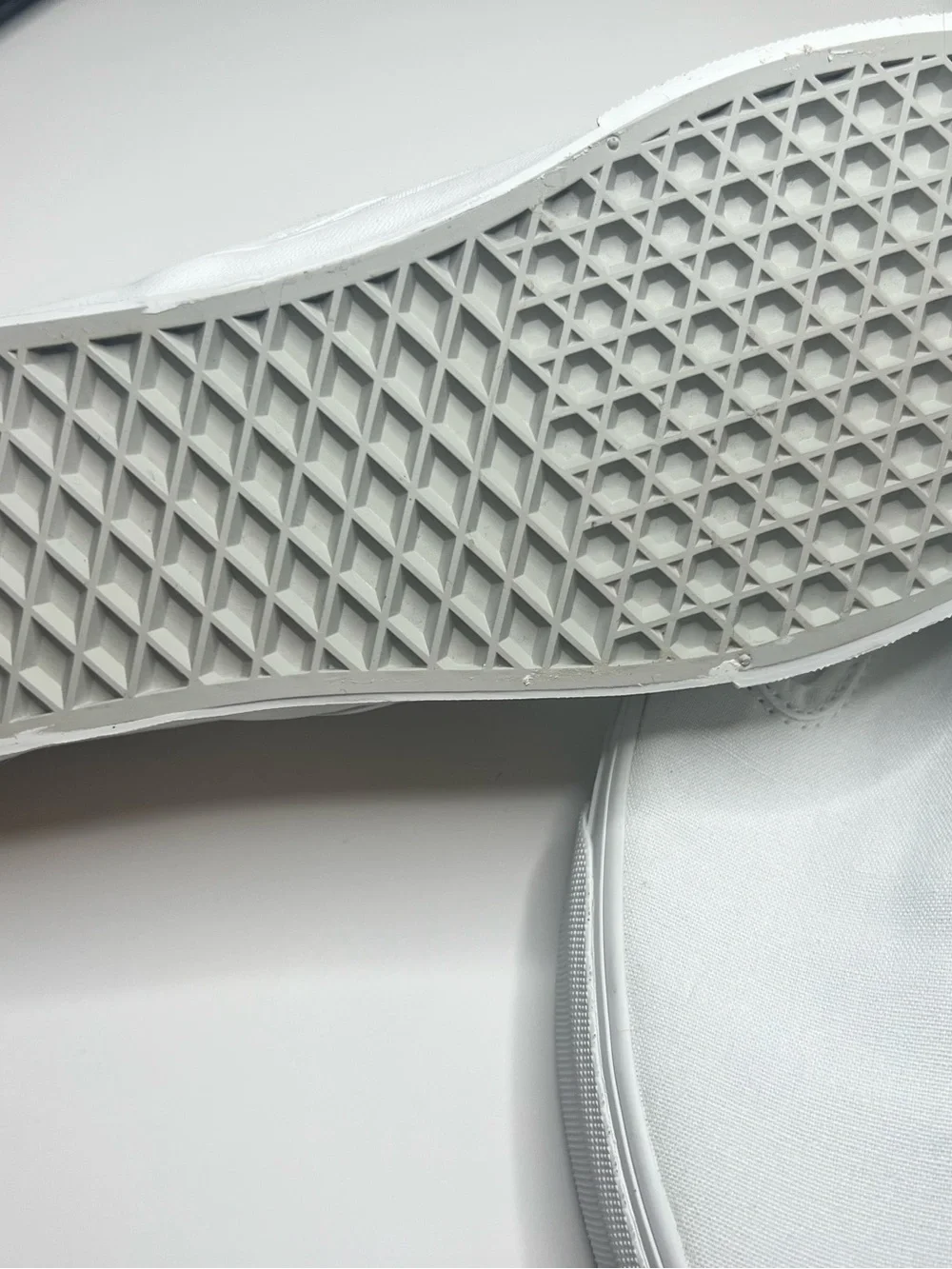 New Vans White Classic Slip-On Canvas Sneakers (never used)
